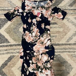 Pink lush Maternity Dress mid rise